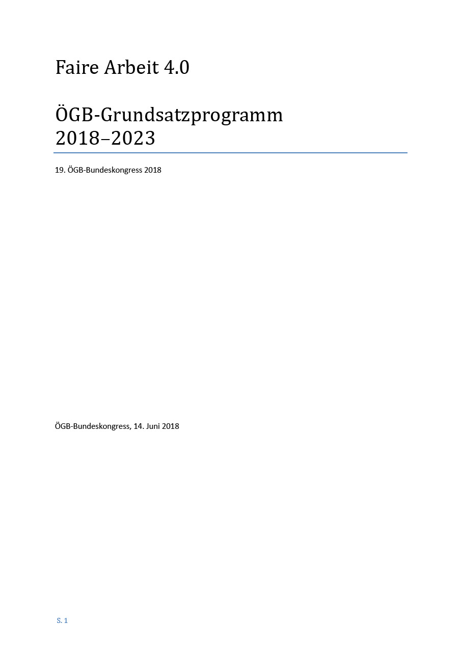 ÖGB Grundsatzprogramm 2018